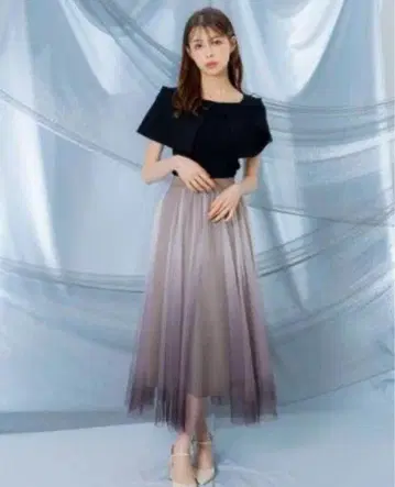 Noela 그라데이션 스터드 스커트 브라운