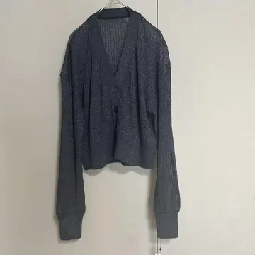 [정가 13,500엔] Ample 일본제 숏 가디건 블랙 M