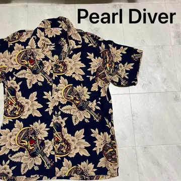 Pearl Diver 알로하 셔츠 오픈 카라 레이온 일본제 우쿨렐레