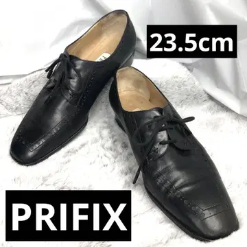 [무료배송] PRIFIX 천연 가죽 레이스업 23.5cm 블랙