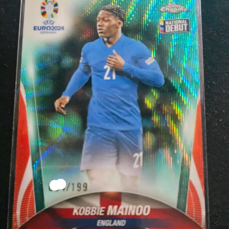 23/24 Topps Chrome Euro 2024 England Kobbie Mainoo 199 23/24 Topps Chrome Euro 2024 England Kobbie Mainoo 199