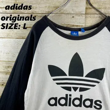 adidas originals 래글런 T셔츠 화이트 블랙 스며듦 프린트