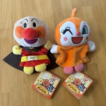 [새상품 미사용] 호빵맨 짤랑이 핸드 퍼펫 세트