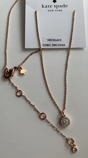 [미사용] kate spade 로즈 골드 목걸이