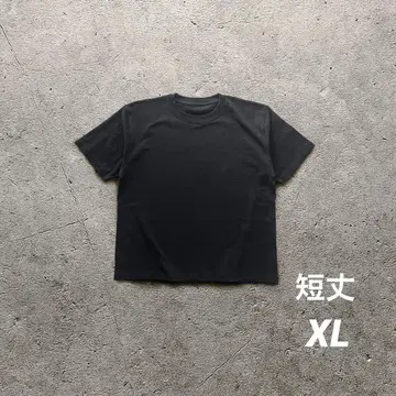 숏 기장 컴팩트 티셔츠 스트릿 스케이터 y2k 블랙 XL