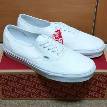 반스 어센틱 화이트 프리미엄 가죽 US 규격 28cm 천연 가죽