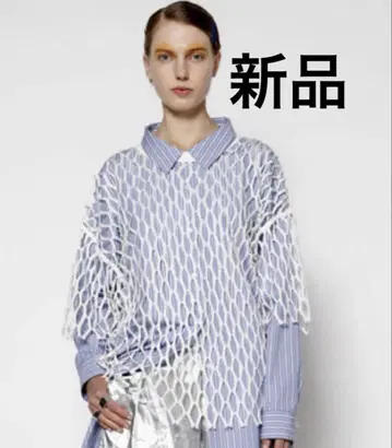 미사용 새상품 dries van noten 드리스 메쉬 상의 S