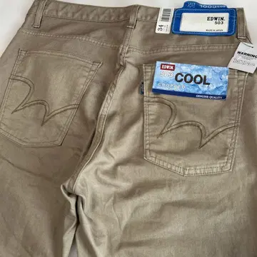 미사용 일본제 EDWIN 503 W34 스트레치 크롭 팬츠 COOL