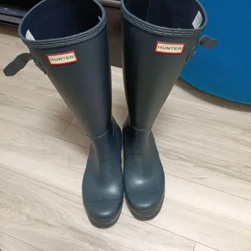 HUNTER 다크 블루 장화 UK 9 US 10