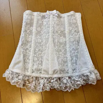 화이트 레이스 코르셋 브라이덜 이너