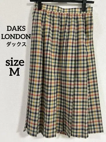 극미품 DAKS LONDON 닥스 체크 무늬 스커트 일본제 M 사이즈