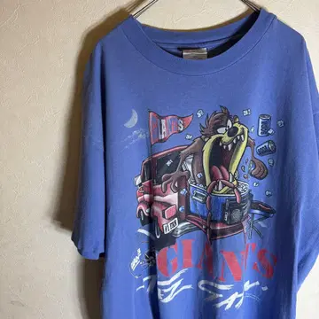90s Looney Tunes TAZ NFL GIANTS Hanes T