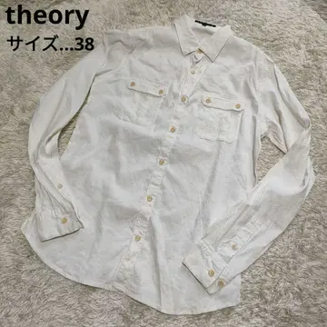 theory 얇은 소재 린넨 스트레치 밀리터리 셔츠 긴팔 사이즈 38