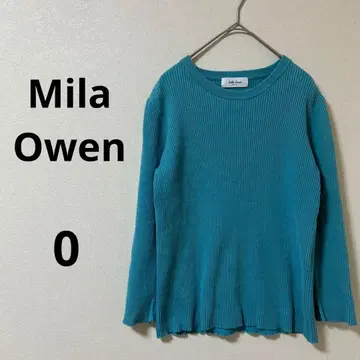 Mila Owen (밀라 오웬) 오가닉 크루넥 니트 탑