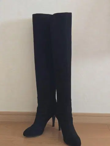 다이애나 블랙 스웨이드 롱부츠