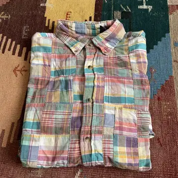 Lands' End 남성용 반팔 셔츠 레귤러 15-15.5