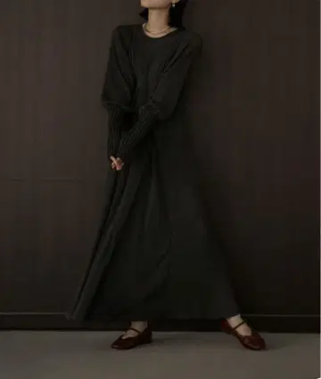 Hella/ SHEER STRIPED CREPE DRESS/ green