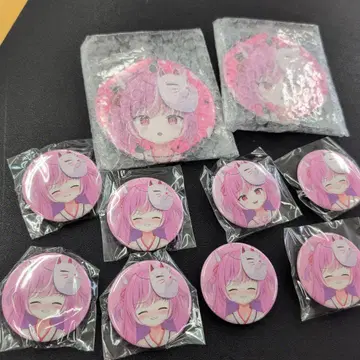 3012 키츠네 츠네 우동 Vtuber 캔뱃지 세트 10개