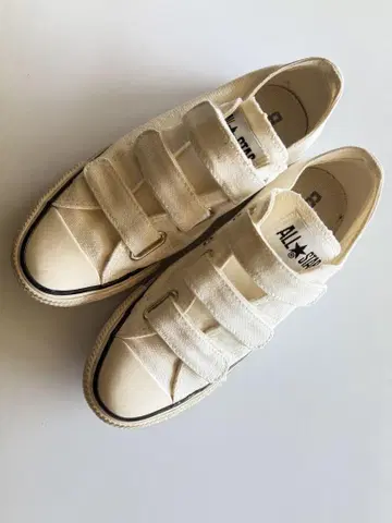 CONVERSE ALLSTAR 화이트 벨크로 스니커즈 22.5cm