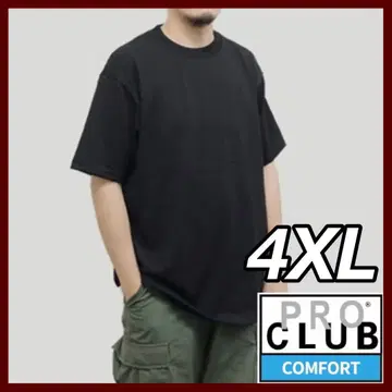 미사용 새상품 프로클럽 5.8oz 컴포트 무지 반팔 티셔츠 블랙 4XL