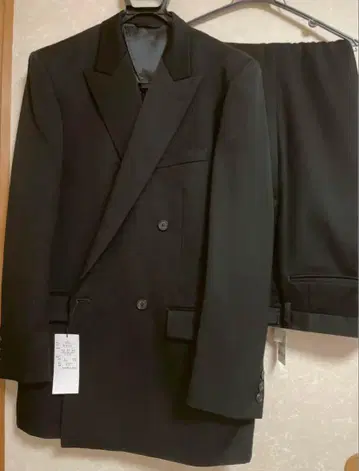 택 포함 새상품 남성용 포멀 오더 수트 블랙 관혼상제