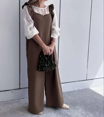 개더 프릴 숄더 올인원 살로펫