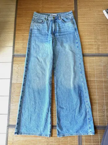 ZARA 와이드 플레어 데님 라이트 블루