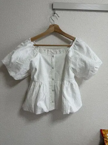 Kastane 2WAY 벌룬 블라우스 화이트
