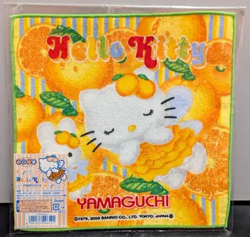 해피엔드 지역 한정 키티 미니 타월 야마구치 한정 귤 2003년