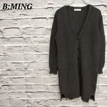 R4887 비밍 바이 빔즈 긴팔 롱 니트 가디건 슬릿 울 혼방
