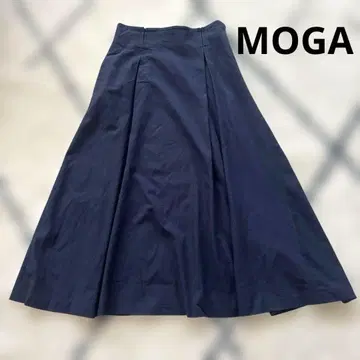 MOGA 네이비 플레어 롱 스커트 하이웨스트 사이즈 3