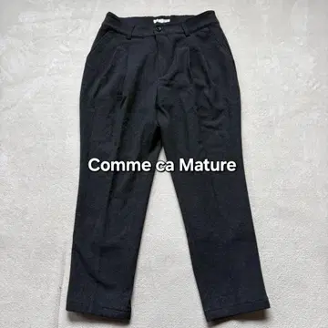 Comme ca Mature 크롭 테이퍼드 팬츠 허리 턱