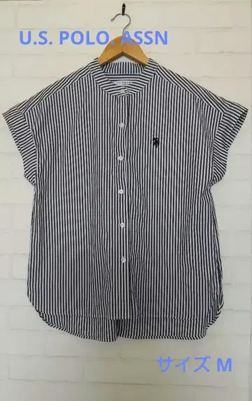 U.S POLO ASSN. 프렌치 슬리브 원포인트 자수 셔츠