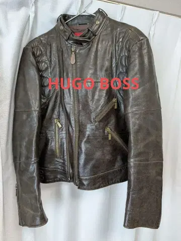 HUGO BOSS 라이더스 가죽 재킷