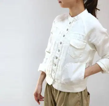 si-si-si 컴포트 데님 재킷 화이트 36