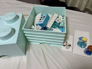 LEGO풍 수납 박스와 피규어 세트