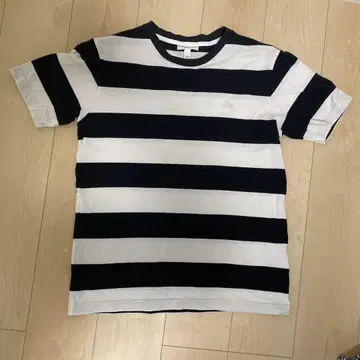 LACOSTE 클래식 핏 티셔츠 US M 화이트/블랙