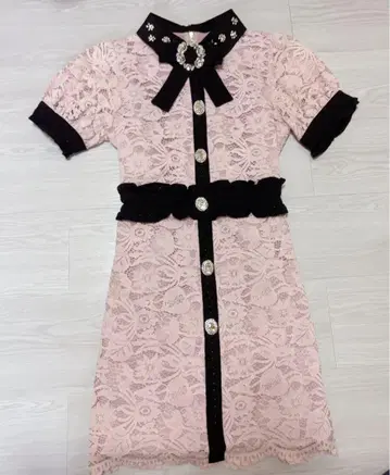 Swankiss 원피스 DB bijou lace O/P 핑크