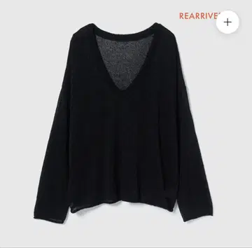 PAPER KNIT 2way 루즈 상의 블랙