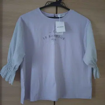 pom ponette 라벤더 5부 소매 셔츠 M