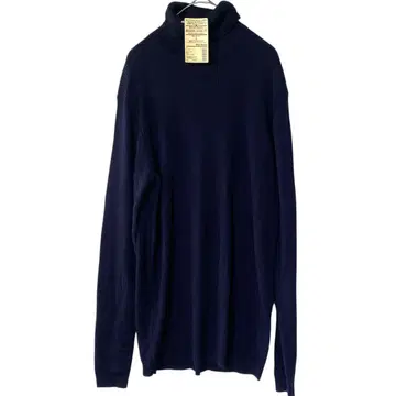 새상품 무인양품 MUJI 워셔블 터틀넥 스웨터 네이비 L
