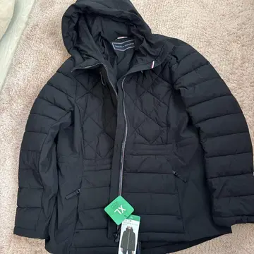 TOMMY HILFIGER 블랙 다운 자켓 XL
