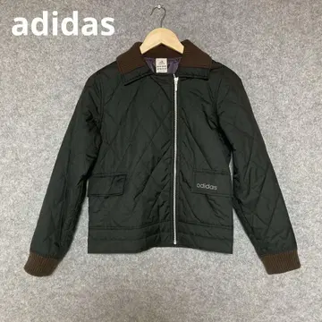 adidas 블랙 퀼팅 자켓