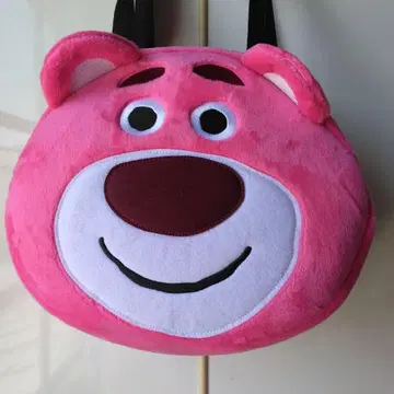 곰 얼굴 숄더백 핑크