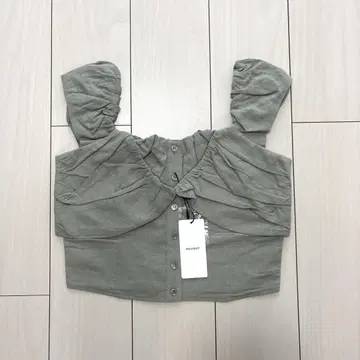 MOUSSY LAYERED GATHERED 블라우스 라이트 카키 F