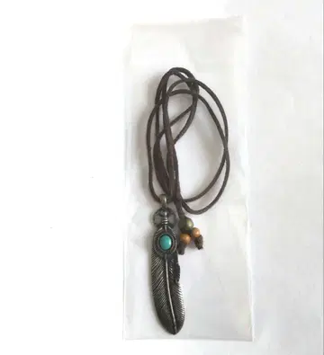 페더 목걸이 깃털 디자인 목걸이 터콰이즈 포함