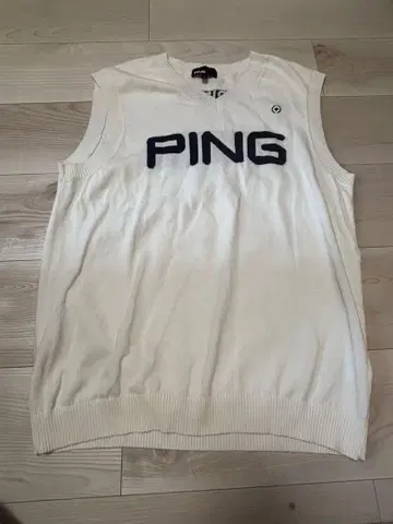 PING 슬리브리스 셔츠 화이트