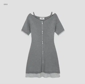 TALLI LAYERED KNIT DRESS 원피스 그레이