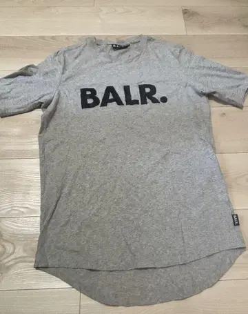 BALR. 그레이 티셔츠 로고