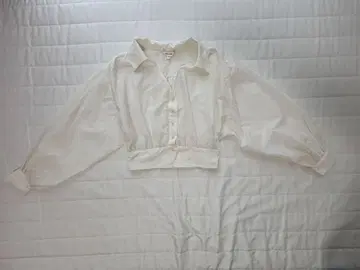 [새상품] MOUSSY 네이비 긴팔 셔츠 크롭 셔츠